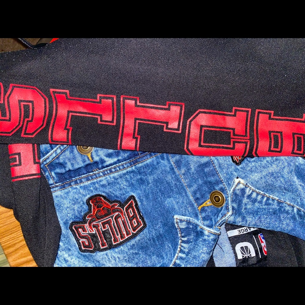 NBA Denim/hoodie Chicago bulls jacket.